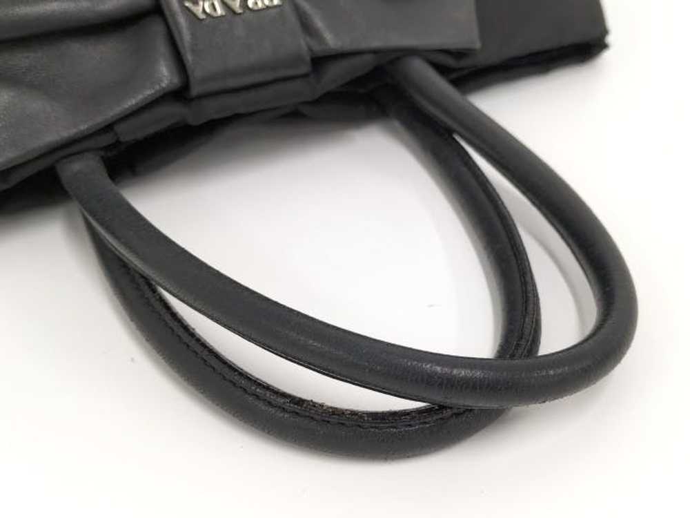 Prada Prada Tote Ribbon Handbag Nylon Black - image 3