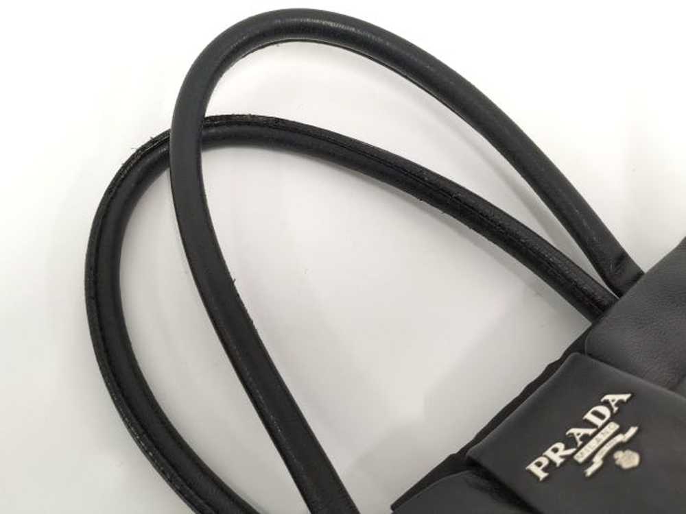 Prada Prada Tote Ribbon Handbag Nylon Black - image 4