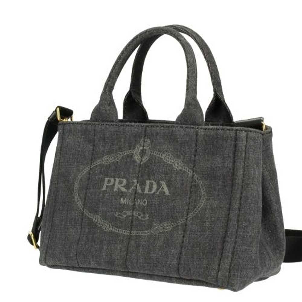 Prada Prada Tote Bag Canapa Black - image 2