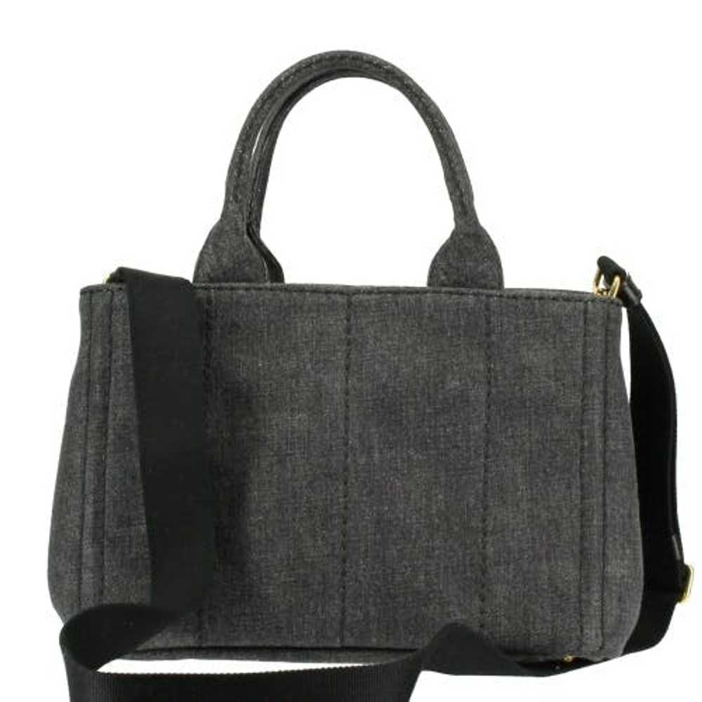 Prada Prada Tote Bag Canapa Black - image 4