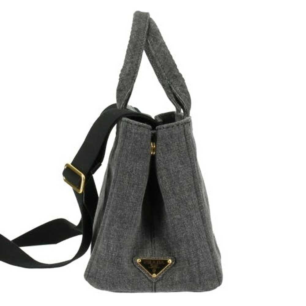 Prada Prada Tote Bag Canapa Black - image 7