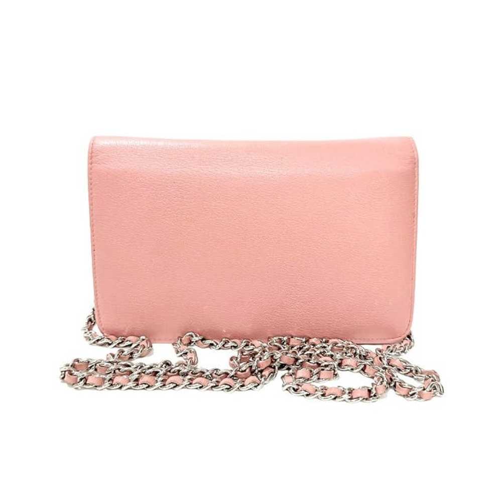 Chanel Chanel Chain Wallet Lambskin Camellia Pink… - image 2
