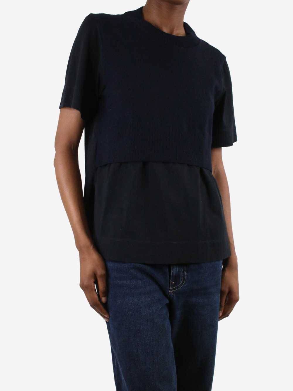 Marni Navy knitted layer t-shirt - size IT 42 - image 1