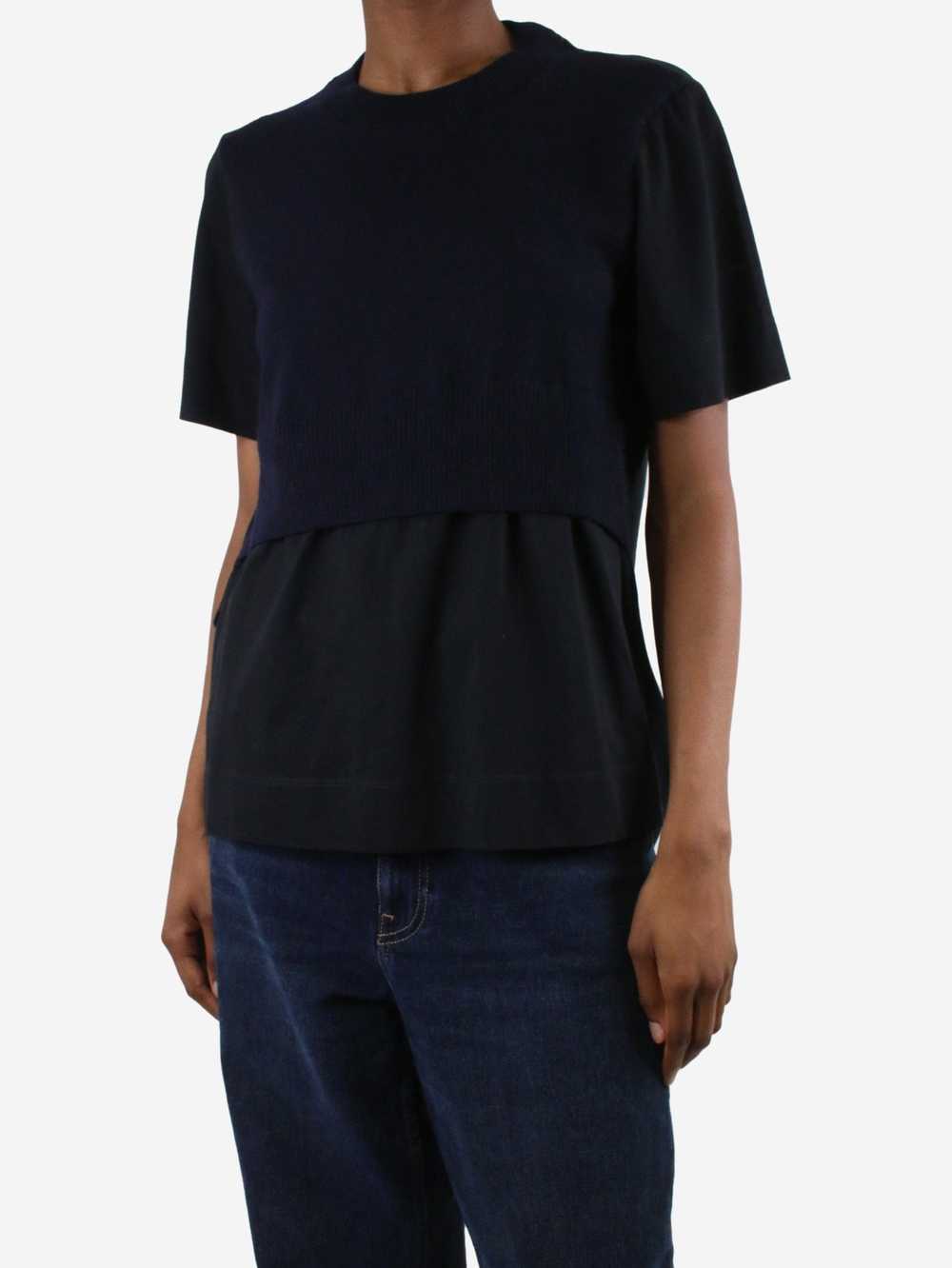 Marni Navy knitted layer t-shirt - size IT 42 - image 4