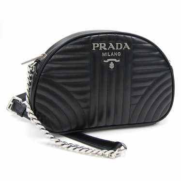 Prada Prada Chain Shawl Diagonal Shoulder Bag Bla… - image 1