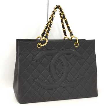 Chanel Black Caviar XL GST Grand Shopper Shopping Tote Bag GHW