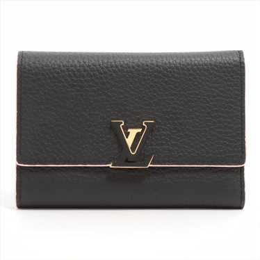 Louis Vuitton Capucines XS Compact Wallet Galet Taurillon Leather