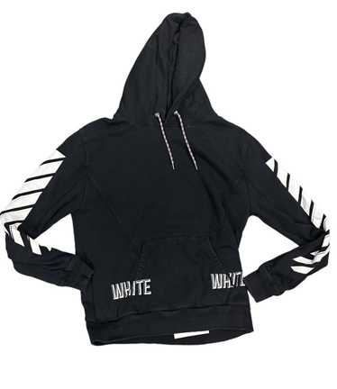 Off-White Off white mens hoodie black pre owned s… - image 1