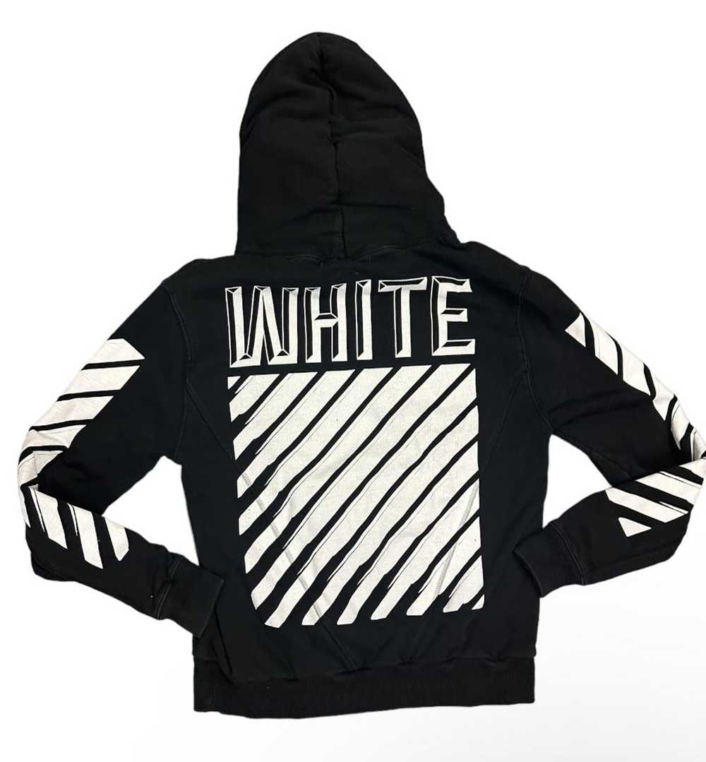 Off-White Off white mens hoodie black pre owned s… - image 2