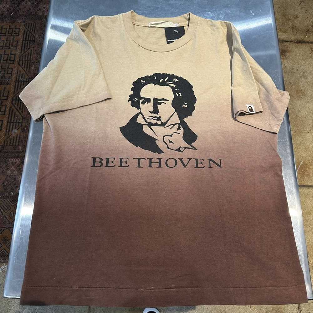 Bape Vintage Beethoven Tie Dye Two Tone Tee Shirt - image 2