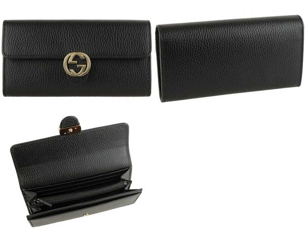Gucci Gucci Folio Long Wallet Outlet Leather Black - image 2