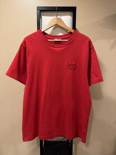Christian Dior◆半袖/Tシャツ/M/コットン/RED/赤/レッド Dior Oblique Red Jacquard Towel Tee – Savonches