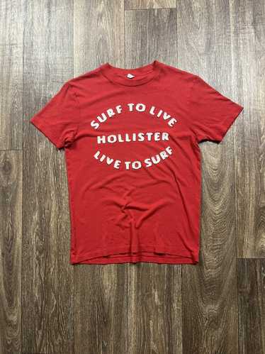 Hollister Mens Short Sleeve Henley T-Shirt Size Medium Slim Fit Salmon