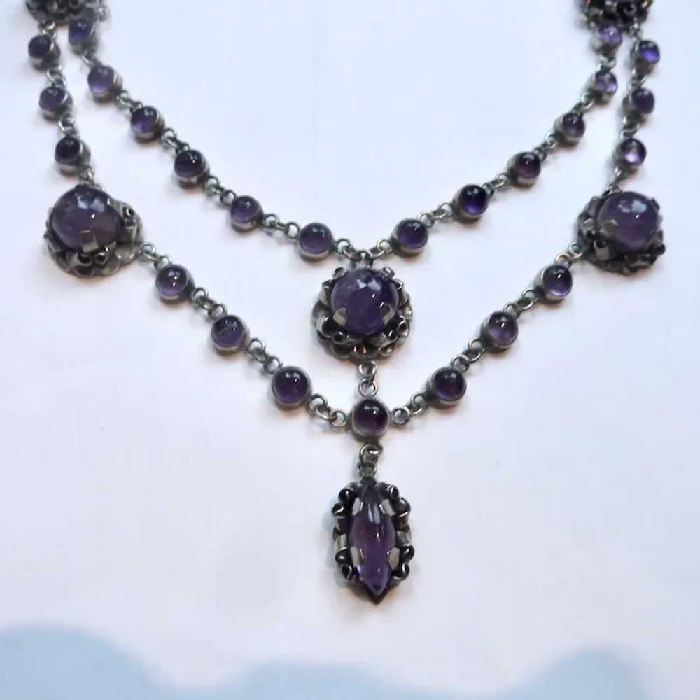Exceptional Sterling Silver 925 & Amethyst Swag D… - image 7