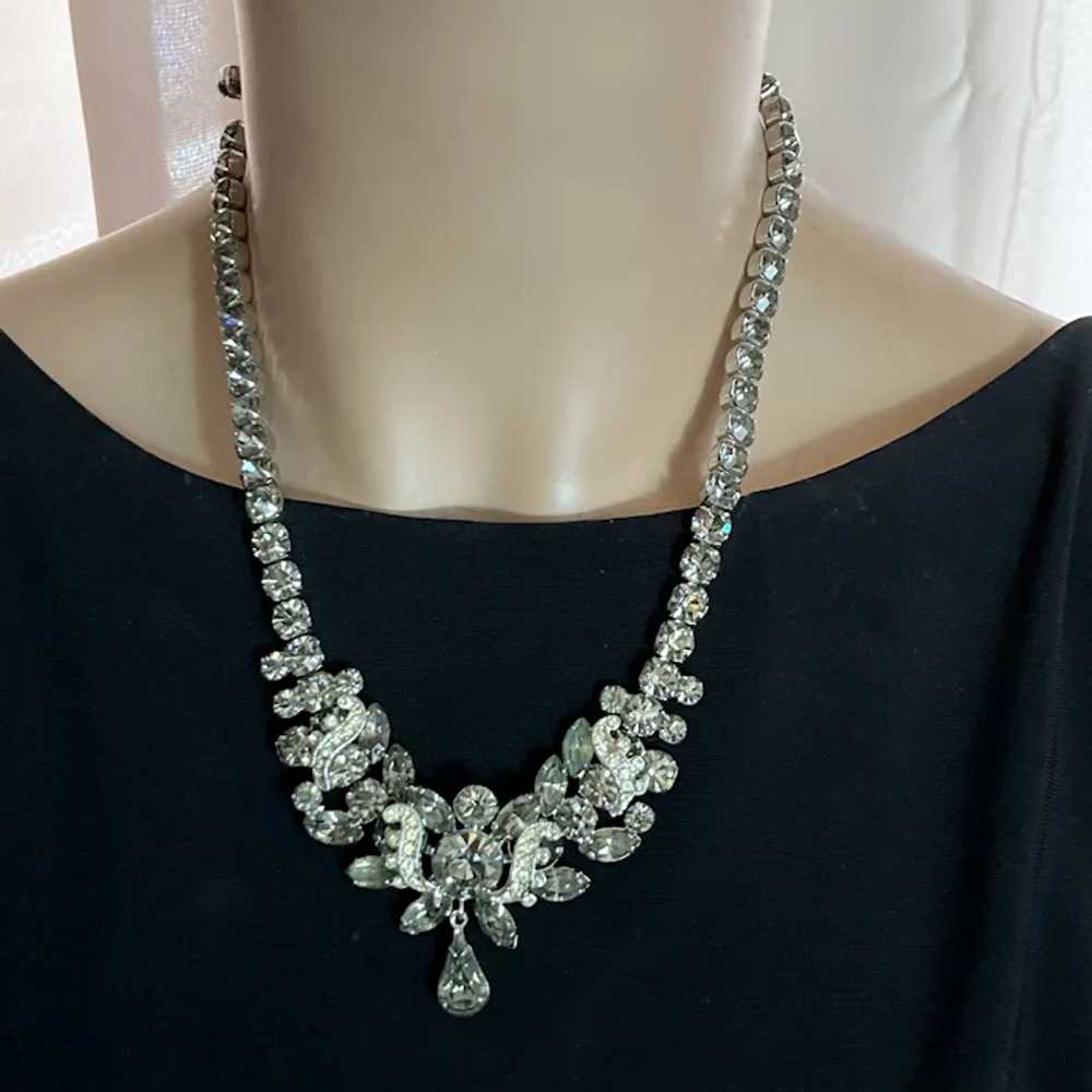 Vintage Weiss "Black Diamond" Necklace with Teard… - image 3