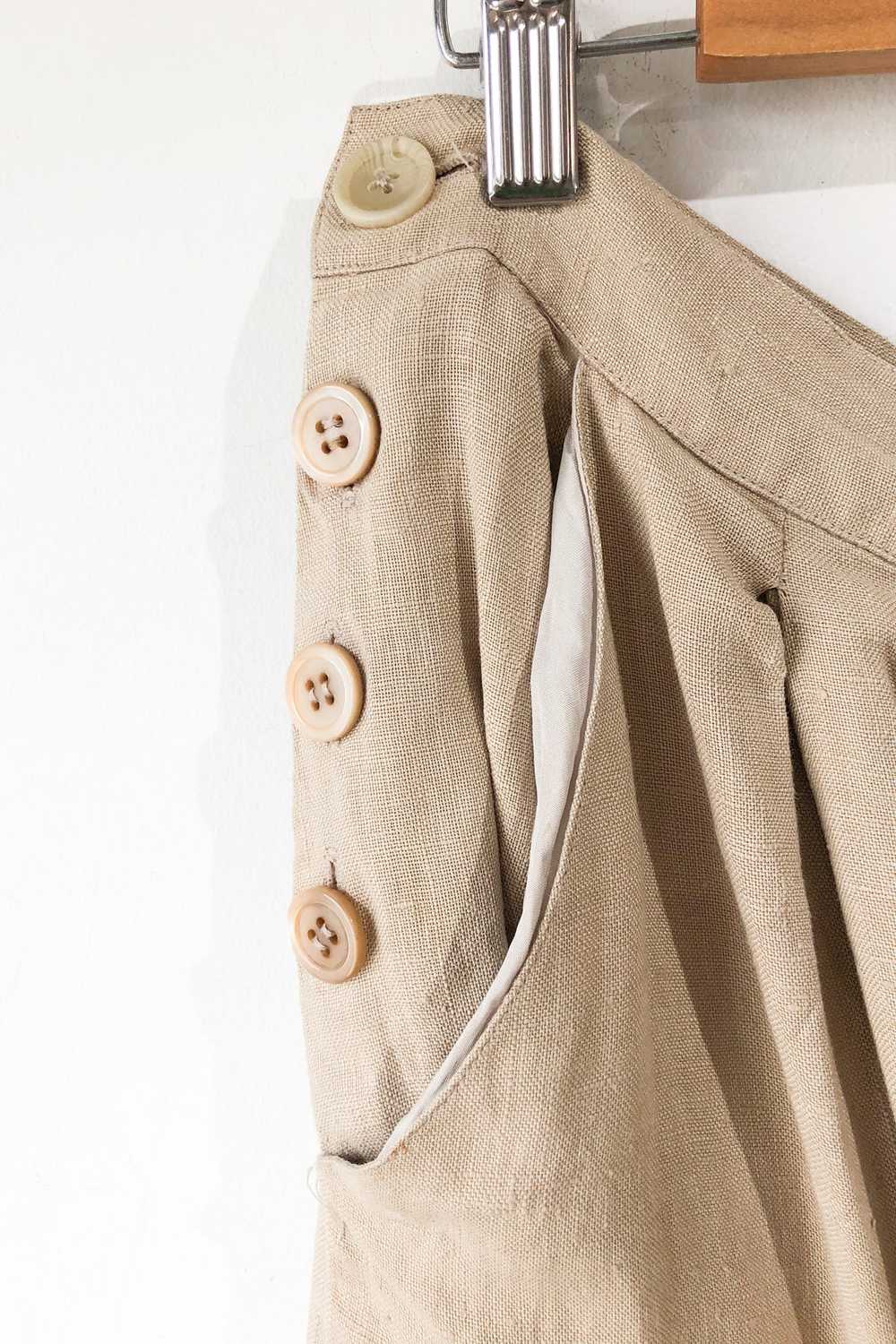 Vintage Lloyd Williams Khaki Pleated Skirt - image 4