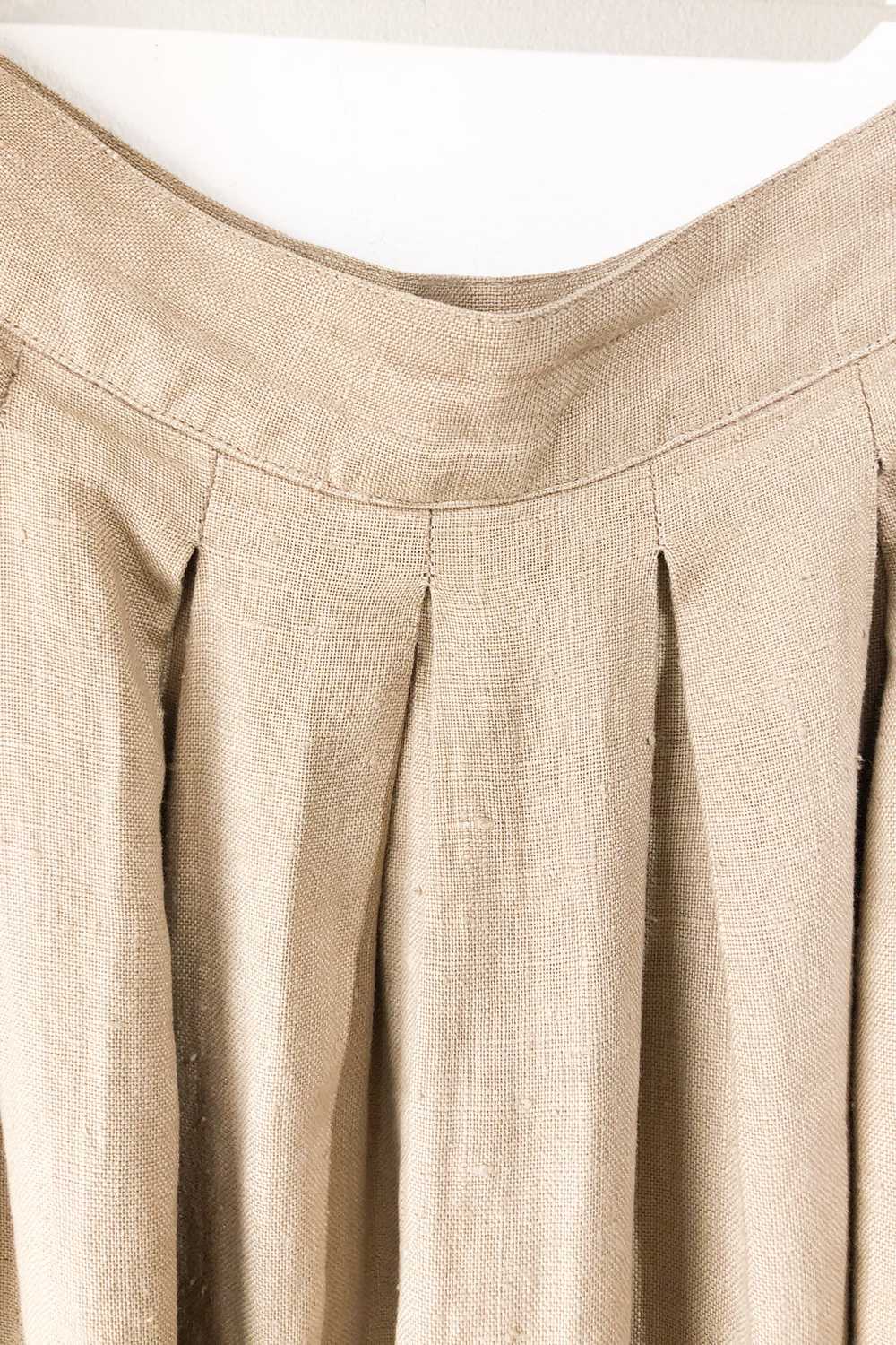 Vintage Lloyd Williams Khaki Pleated Skirt - image 6