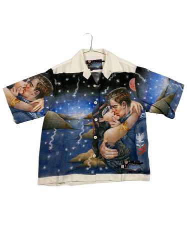 Prada FW16 Impossible True Love Bowling Shirt VIS… - image 1