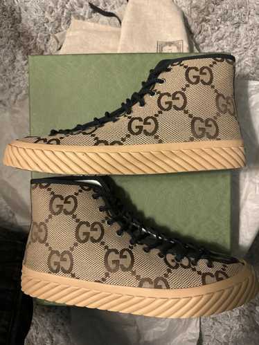 Gucci Military High Top GG 9.5 Monogram Sneakers GG-S0829-0002