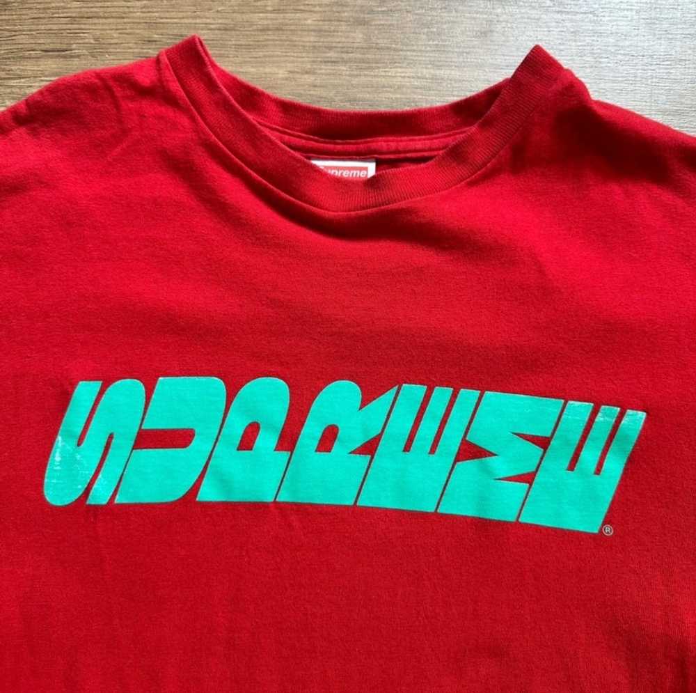Supreme Supreme Red T-shirt with Blue Sideways Lo… - image 3