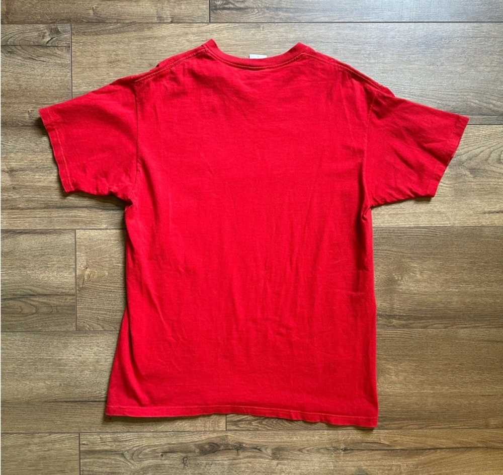 Supreme Supreme Red T-shirt with Blue Sideways Lo… - image 4