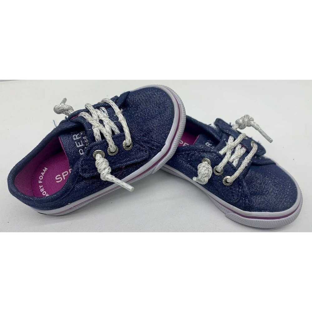 Sperry Sperry Pier Jr Little Kids 5M Blue Sparkle - image 2