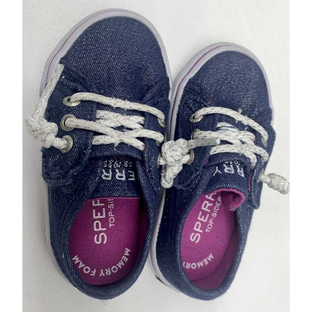 Sperry Sperry Pier Jr Little Kids 5M Blue Sparkle - image 4