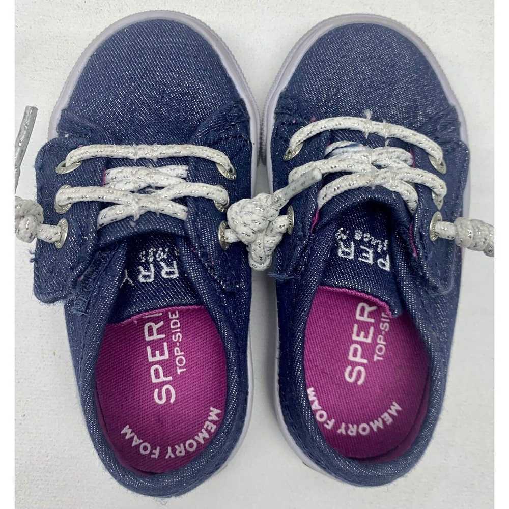 Sperry Sperry Pier Jr Little Kids 5M Blue Sparkle - image 6