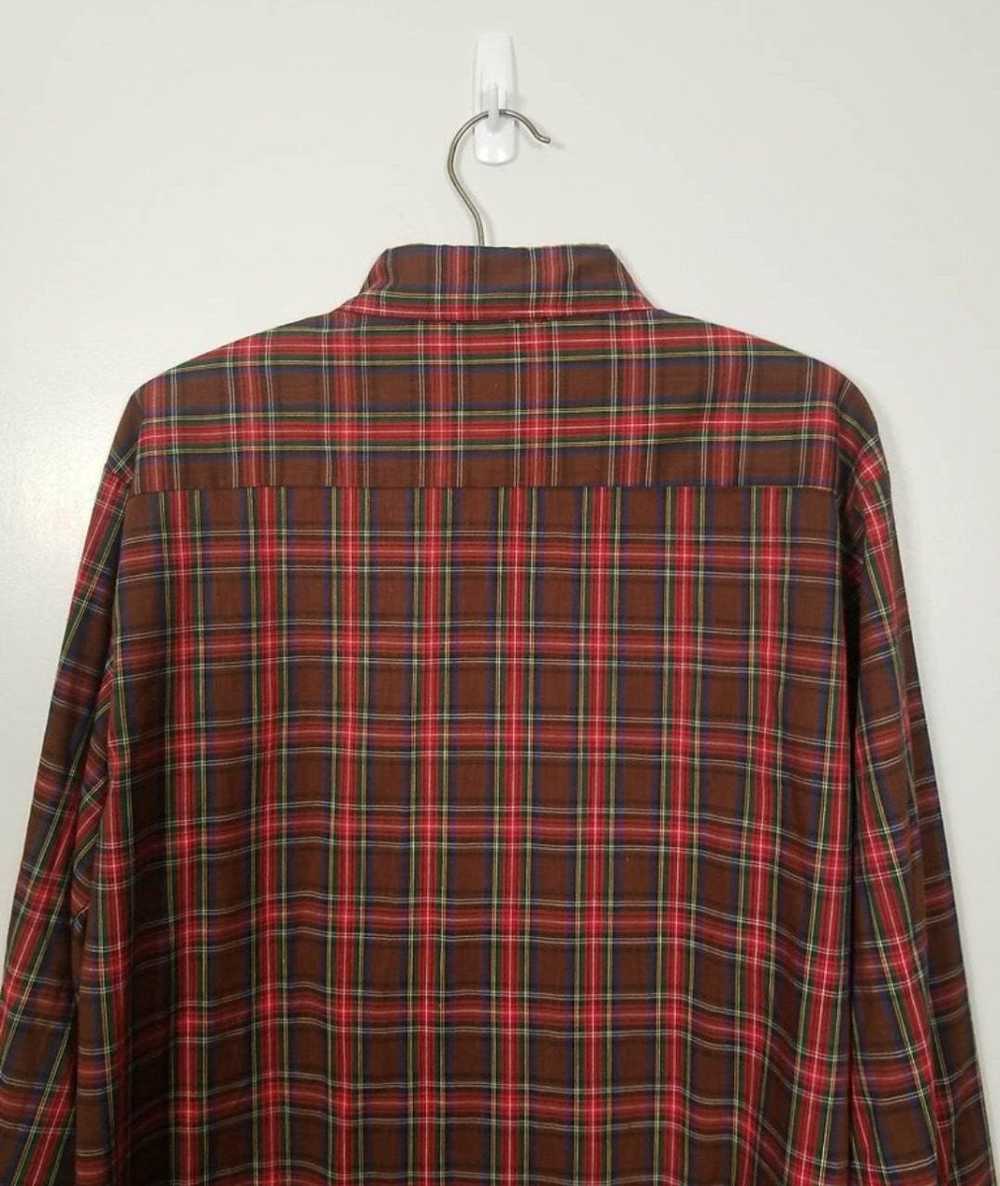 Vintage 80s Royal Knight Thin Plaid Button Down S… - image 3