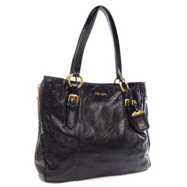 Prada Prada Zipper Design Tote Bag Black - image 1