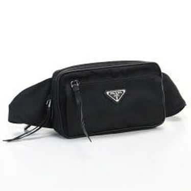 Prada Saffiano-Trimmed Tessuto Waist Bag - Burgundy Waist Bags, Handbags -  PRA842885