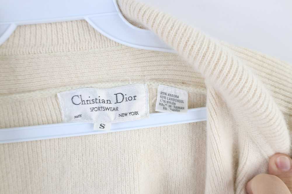 Vintage Vintage 90s Christian Dior Knit Open Fron… - image 5