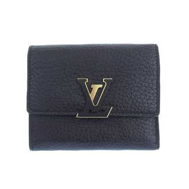 LOUIS VUITTON Portefeuille Capucines XS Coral/Blue Olympe M81203 Women's  Taurillon Leather Trifold Wallet