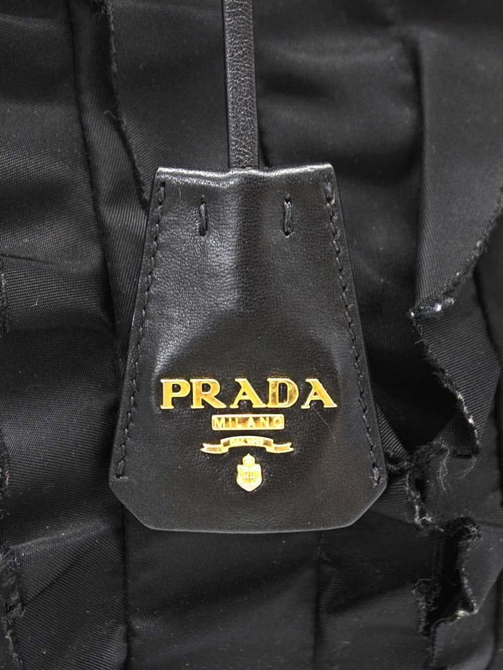 Prada Prada Frilled Handbag Gold Metal Fittings B… - image 4