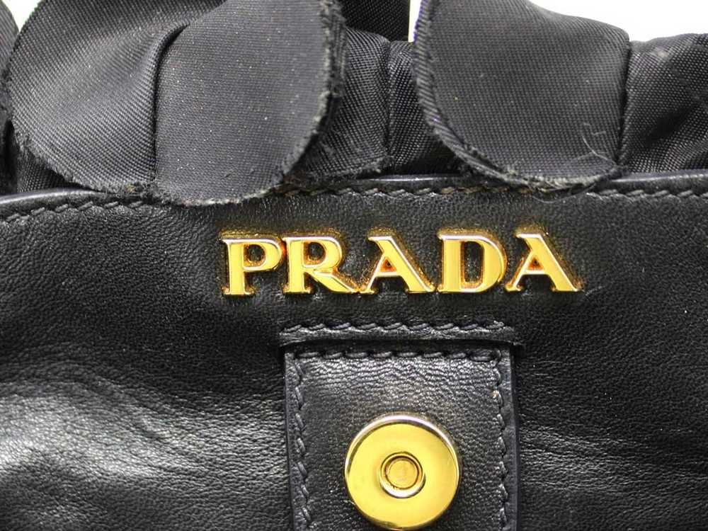 Prada Prada Frilled Handbag Gold Metal Fittings B… - image 6