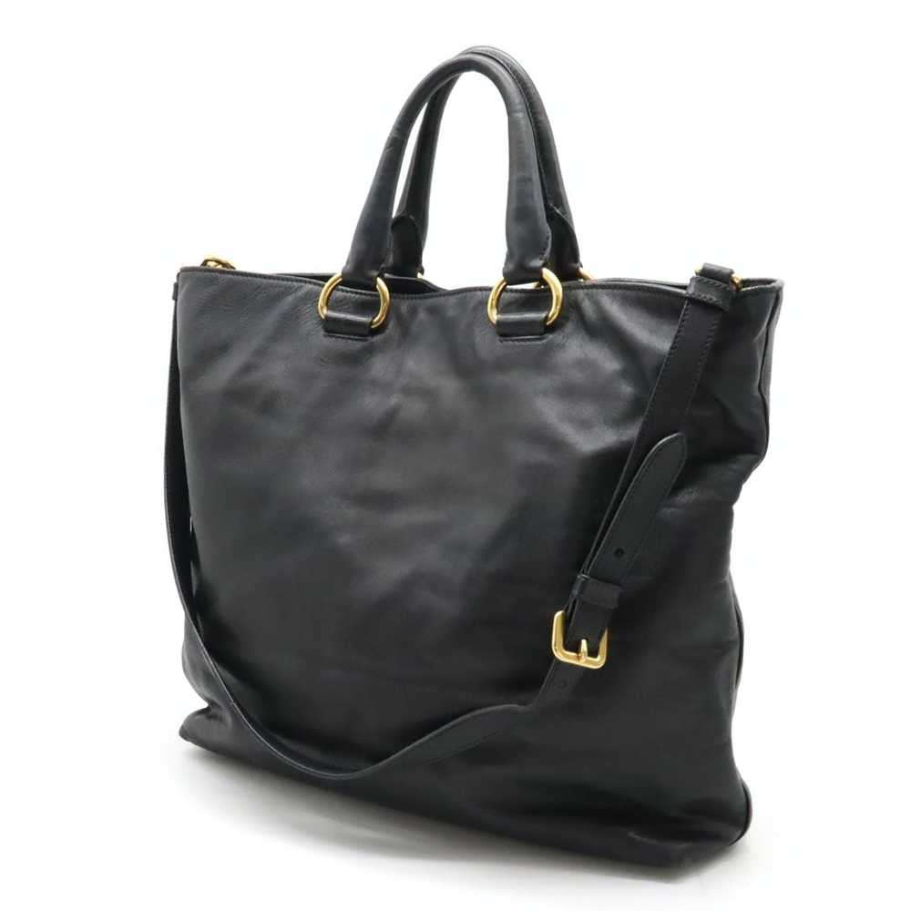 Prada Prada Soft Calf Tote Bag Handbag 2way Shoul… - image 2