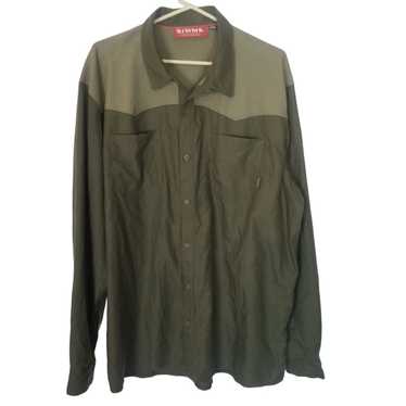 Simms Double Haul Long Sleeve Fishing Shirt, UPF 30 Sun Protection, Aruba,  XX-Large at  Men's Clothing store