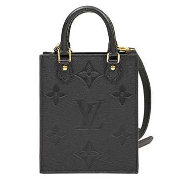 Louis Vuitton Petit Sac Plat Bicolore Black Beige Monogram Empreinte