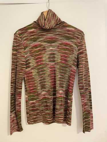 Missoni Red, Green, and White Turtleneck