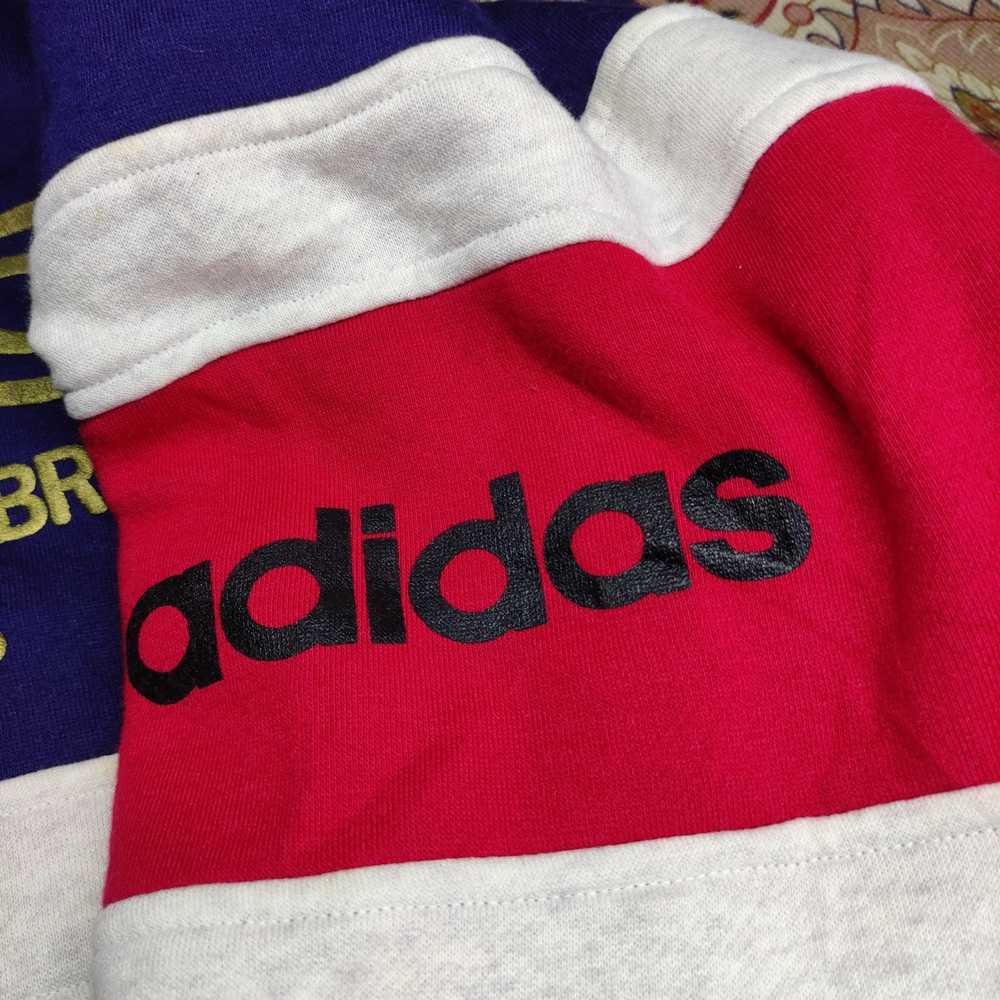 Adidas × Vintage Vintage 80s Adidas Big Logo flee… - image 5