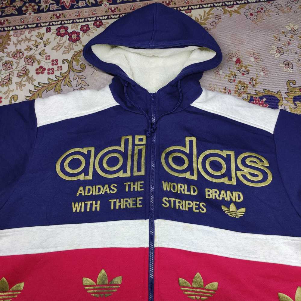 Adidas × Vintage Vintage 80s Adidas Big Logo flee… - image 9