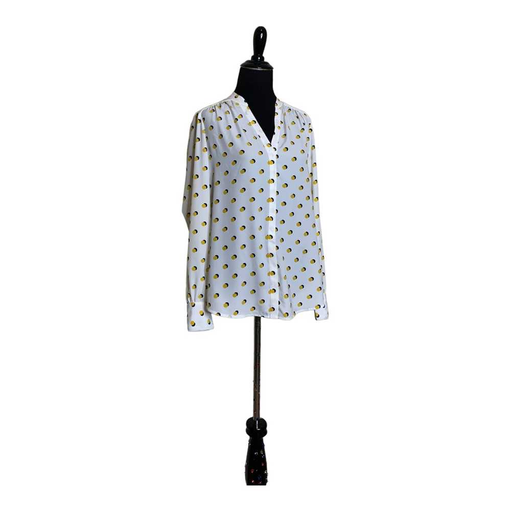 Boden Boden White Yellow Polka Dots Long Sleeves … - image 11