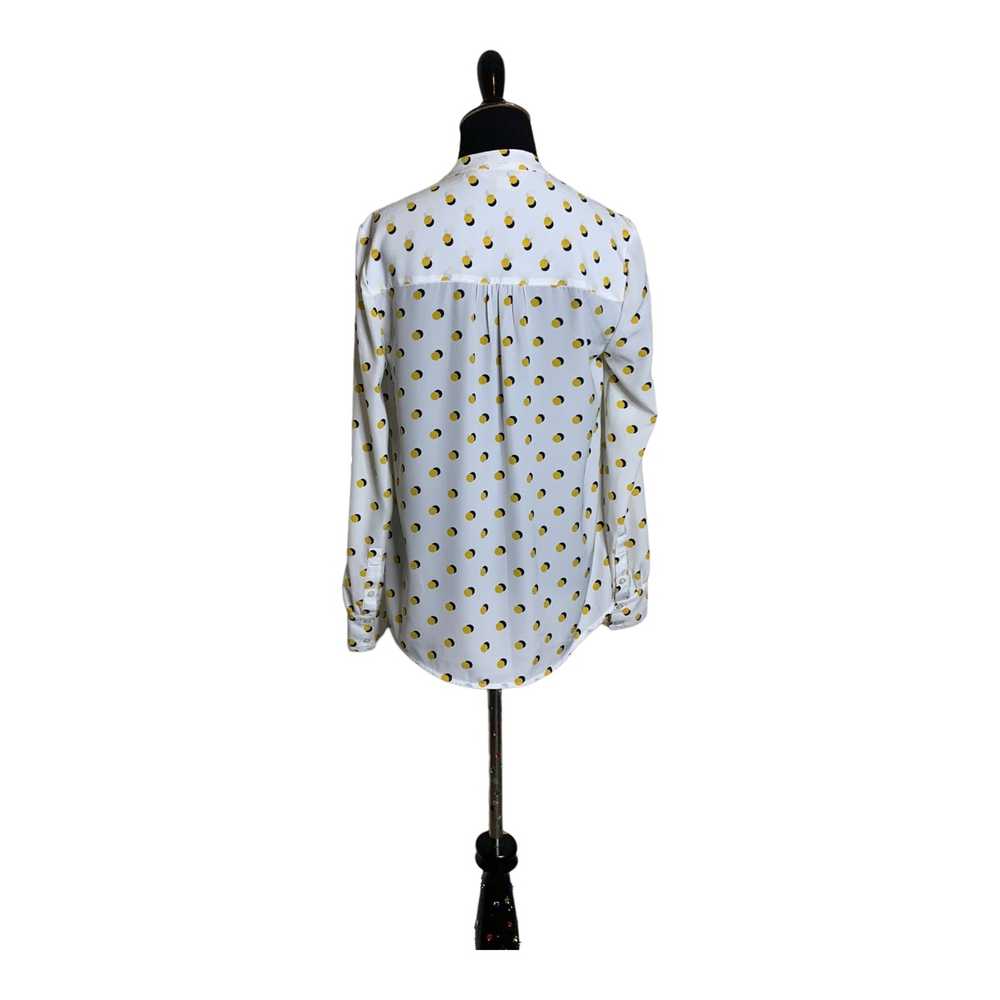 Boden Boden White Yellow Polka Dots Long Sleeves … - image 5