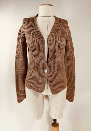 Fabiana Filippi Brown cotton cardigan