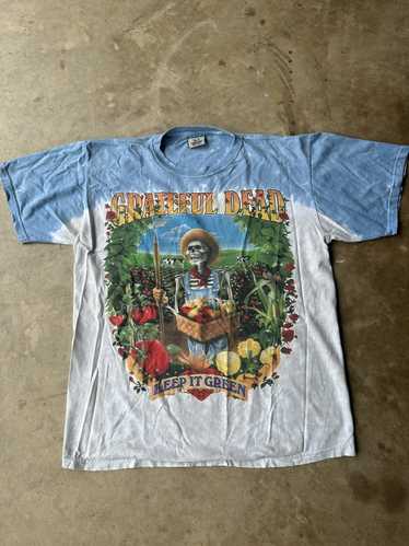 RARE 1990s Grateful Dead Green Shamrock Irish Not Fade Away Skull Skeleton  Tie Dye Graphic Band T-Shirt — Canned Ham Vintage