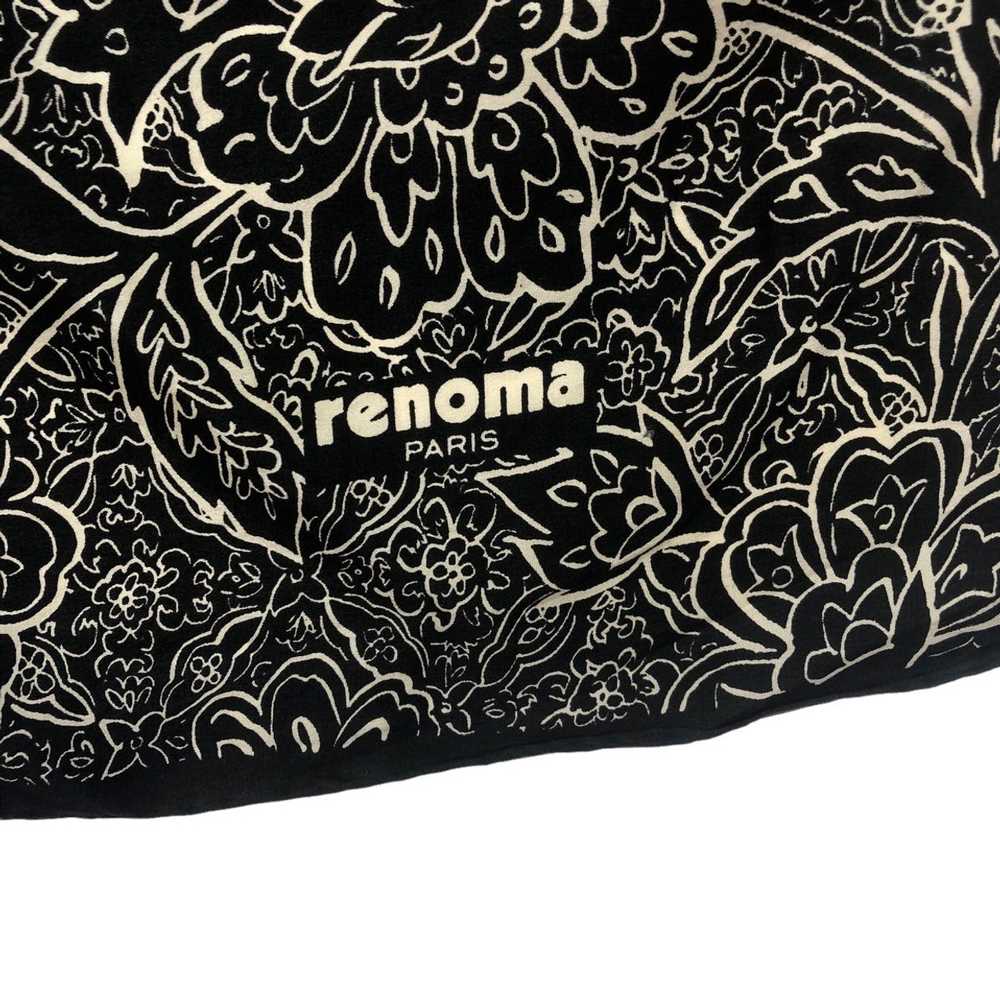 Renoma Vtg RENOMA PARIS SILK Floral Paisley Scarf… - image 3