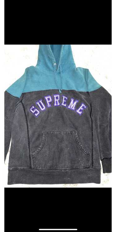 Supreme Supreme Arc Two Tone Hoodie Teal