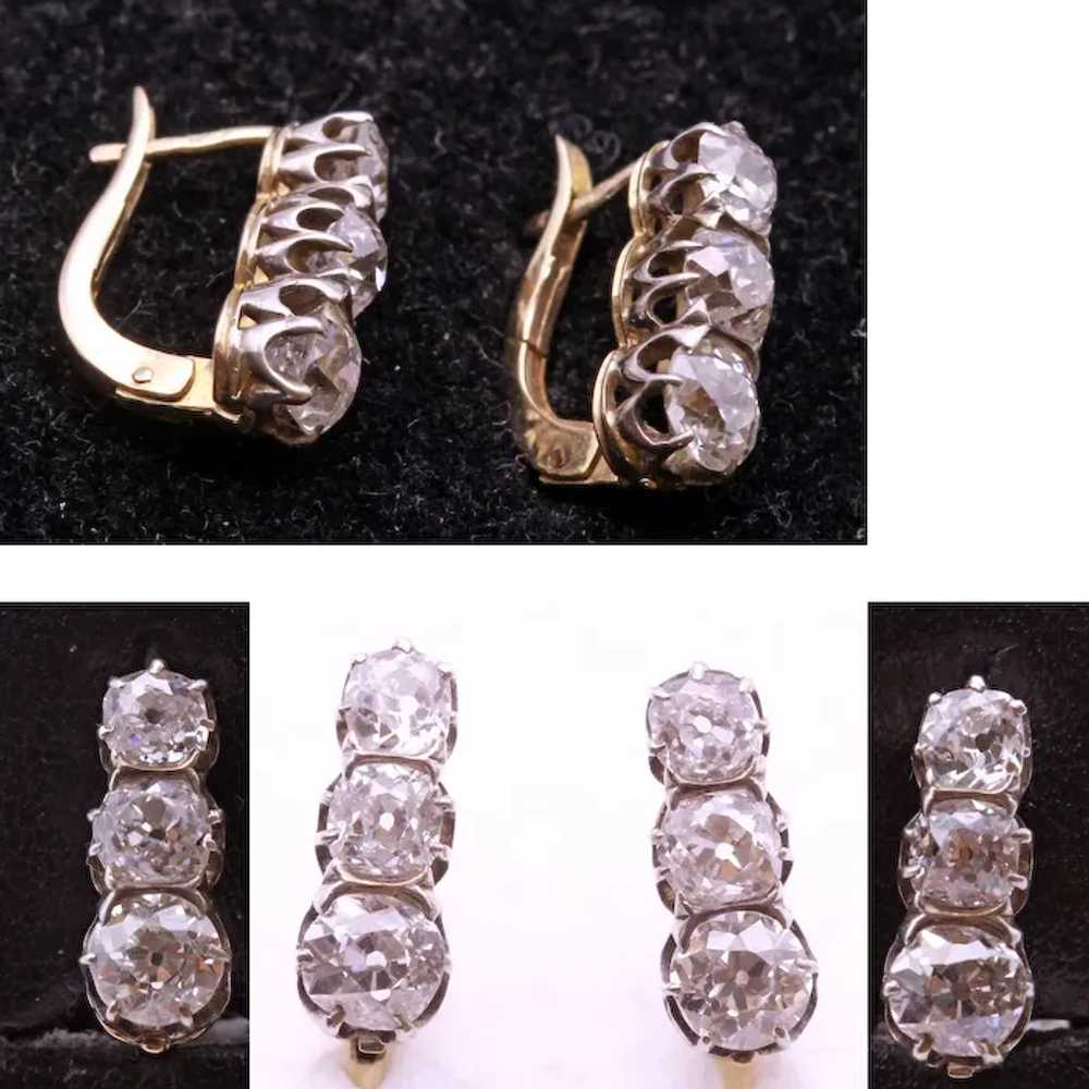 Vintage Earrings 18k gold and diamonds circa 1930… - image 10