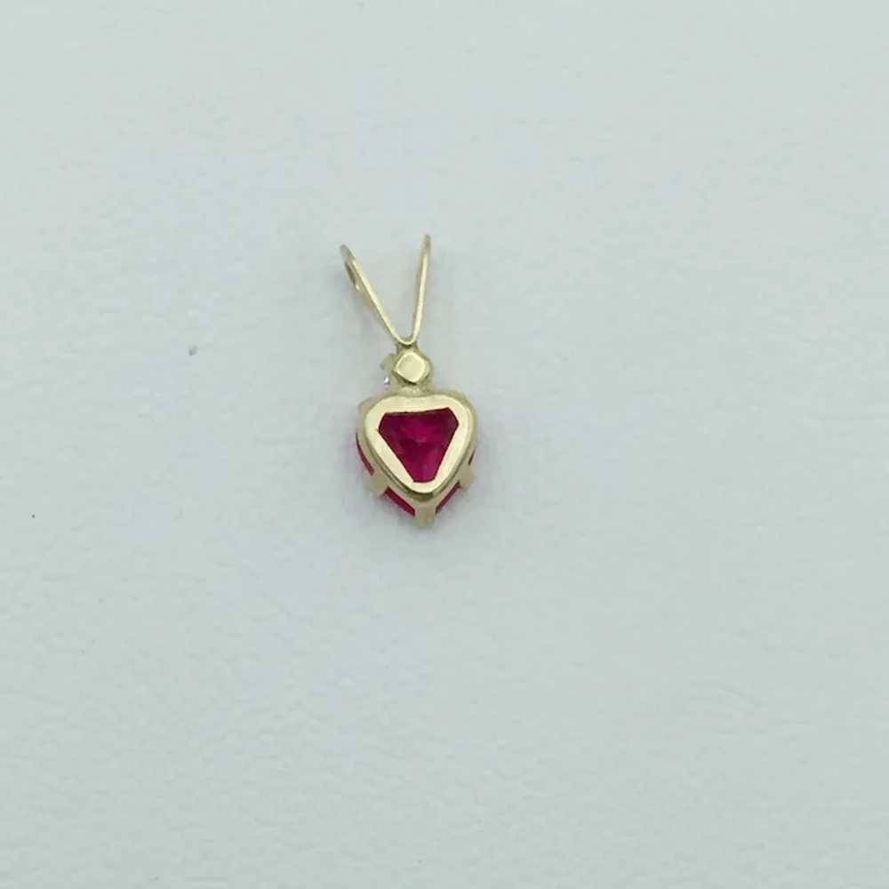 10K Lab Ruby and Cubic Zirconia - image 2