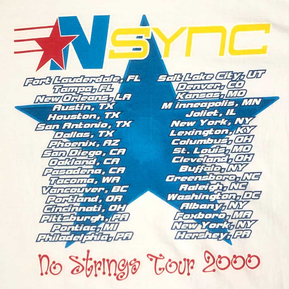 Vintage 2000 *NSYNC No Strings Attached Tour T-Sh… - image 4